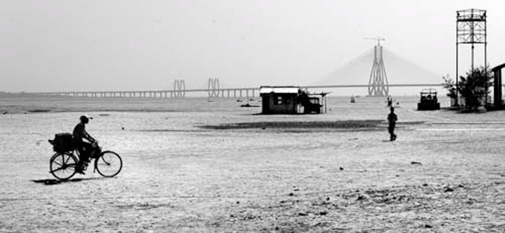 Mahim Bay and Rajiv Gandhi Setu (bridge), Mahim, Mumbai, April 2010. (Photo: Reza Masoudi Nejad)