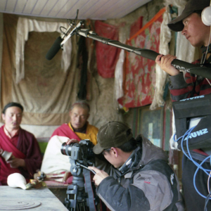 An MPI film team documentaing a tantric ritual in Amdo. (Photo: Dan Smyer Yu)