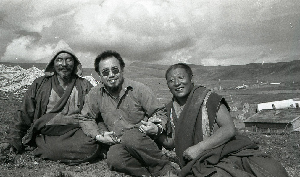 Dan Smyer Yu (MPI) with Akhu Choyang Rinpoche of Golok (left), Qinghai Prov. (Photo: Dan Smyer Yu)