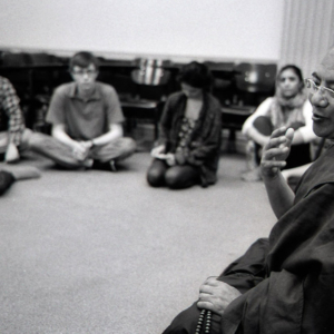 Khenpo Sodargye gives a talk on meditation and the state of the mind at Georgetown University, April 2013. (Photo: Dan Smyer Yu)