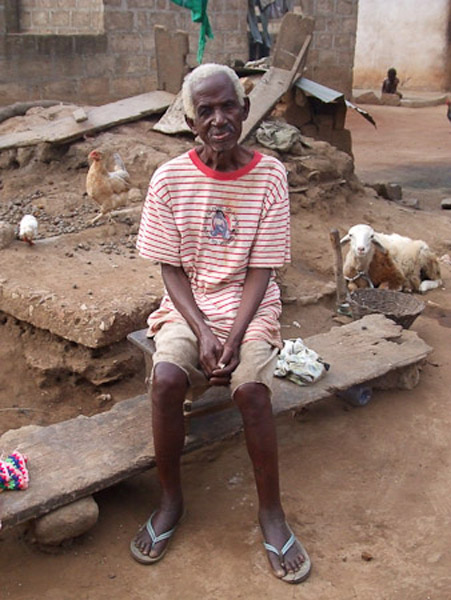 Kwabena Ofori, the oldest deaf man of Adamorobe. (Photo: Annelies Kusters)