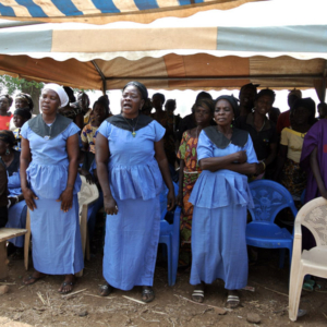 Singers at a funeral, Nangodi, Nabdam district. (Photo: Elena Gadjanova)
