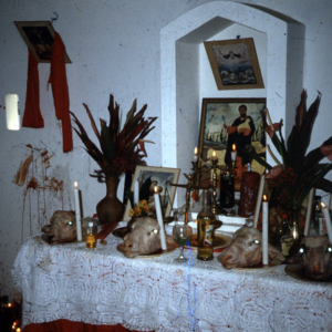 Shango altar, central Trinidad. (Photo: Steven Vertovec)