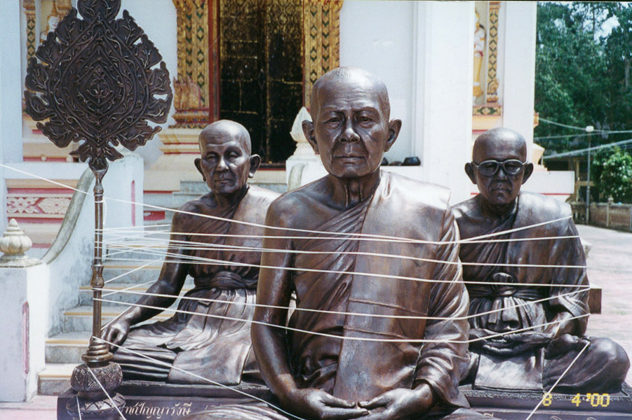 Statues of famous monks, Wat Chang Hai, southern Thailand. (Photo: Jovan Maud)