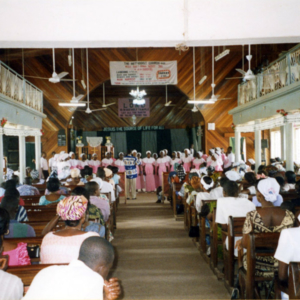 Sunday service at the Methodist Church (Dormaa Ahenkro, Ghana). (Photo: Boris Nieswand)