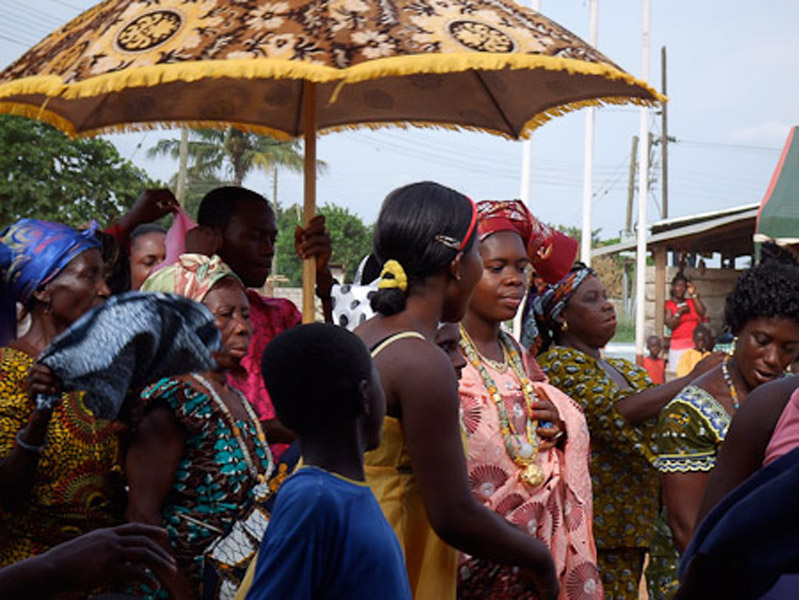 The Queenmother during Odwira festival. (Photo: Annelies Kusters)