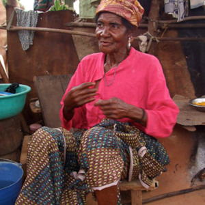 Yaa Awurabea, the oldest deaf woman of Adamorobe. (Photo: Annelies Kusters)