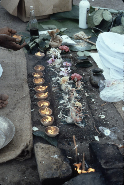 Funerary offerings. (Photo: Steven Vertovec)