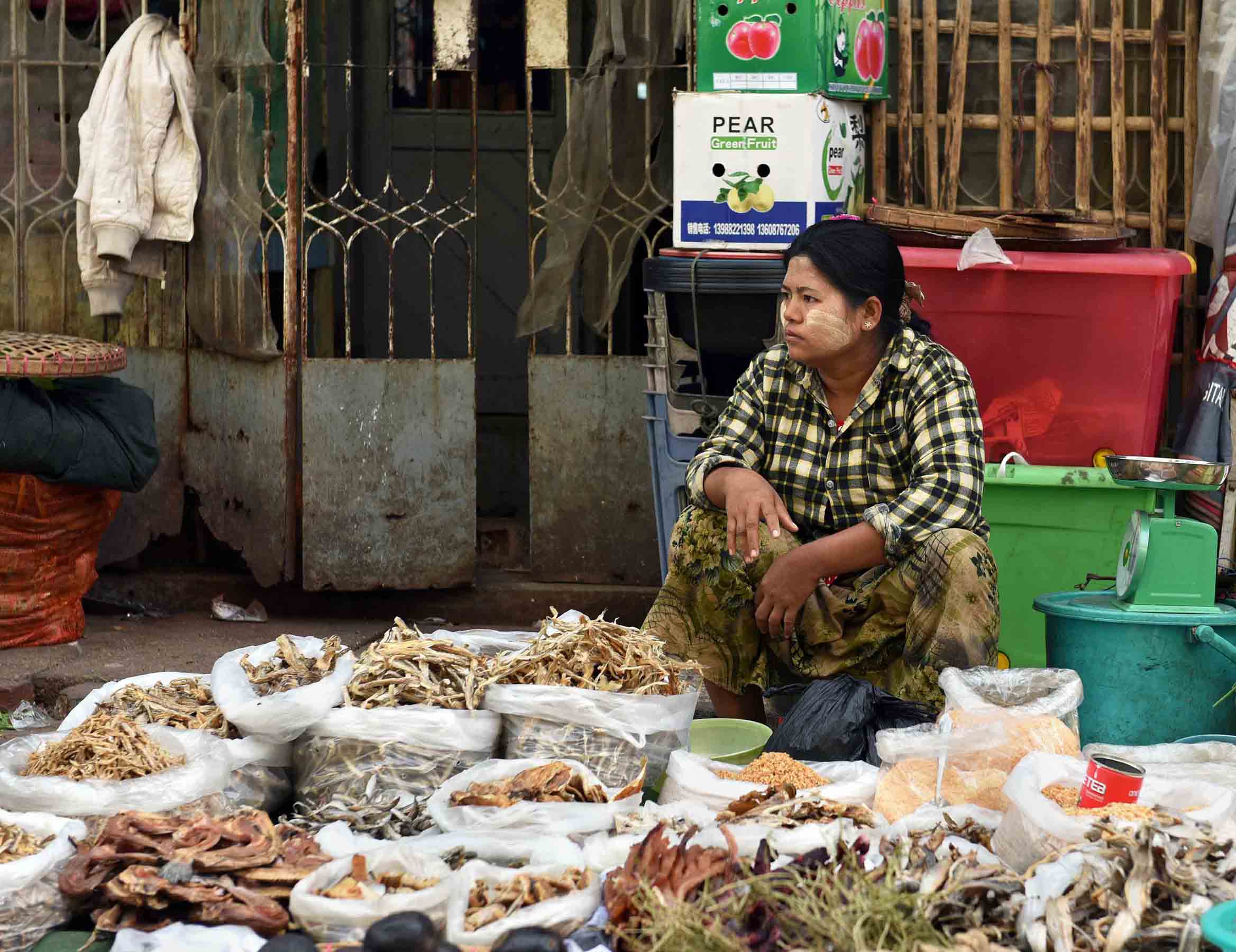 Selling dried fish. (Photo: Naomi Hellmann)