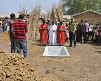 Catholic priests at a funeral in Nangodi, Upper East Region (Photo: Elena Gadjanova)