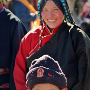 Visiting the Jokhang Temple in Lhasa, Tibet. (Photo: Naomi Hellmann)
