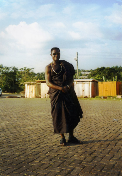 Transnational migrant on his way to a funeral (Dormaa Ahenkro, Ghana). (Photo: Boris Nieswand)