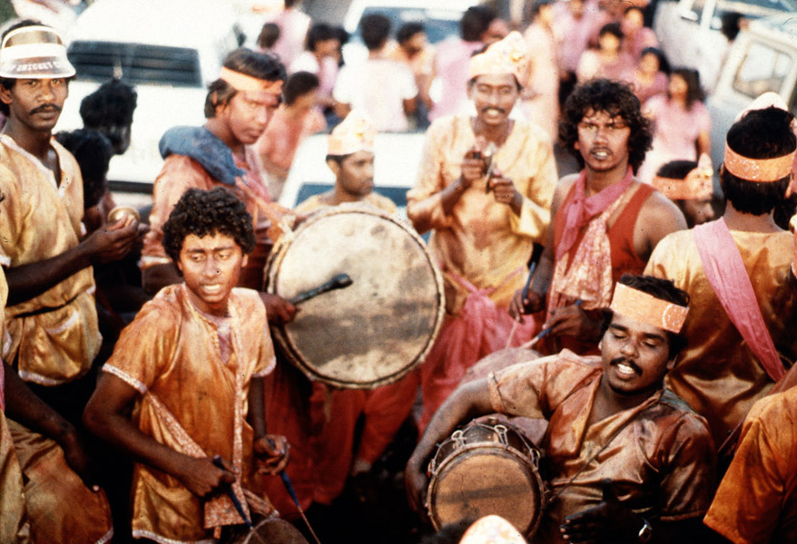 Drummers celebrating Phagwa (Holi) festival. (Photo: Steven Vertovec)
