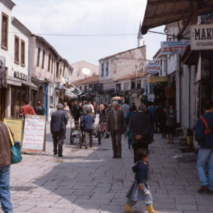 Shopping street in Skopje, Macedonia. (Photo: Steven Vertovec)