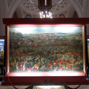 Monumental painting by an unknown artist at the Heeresgeschichtliche Museum depicting the relief battle of the 1683 Siege of Vienna. (Photo: Annika Kirbis)