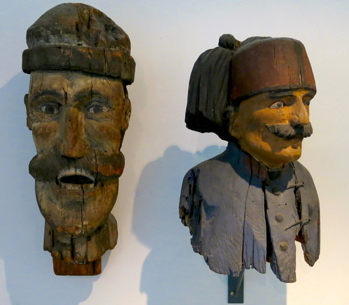 Figures of 'Turks', formerly installed on a fountain, exhibited in the Volkskundemuseum Wien. (Photo: Annika Kirbis)